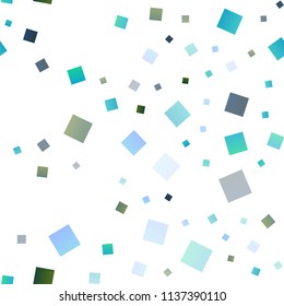 Light Blue, Green vector seamless cover in polygonal style. Abstract gradient illustration with rectangles. Modern template for your landing page.