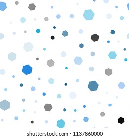 Light Blue, Green vector seamless background with hexagons. Glitter abstract illustration in hexagonal style. Pattern can for your ad, booklets.