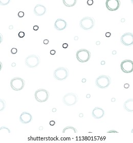 Light Blue, Green vector seamless template with circles. Abstract illustration with colored bubbles in nature style. Pattern can be used as texture of wallpapers.