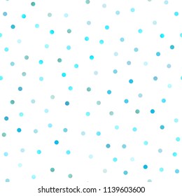 Light Blue, Green vector seamless texture with disks. Blurred bubbles on abstract background with colorful gradient. The pattern can be used for aqua ad, booklets.
