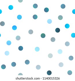 Light Blue, Green vector seamless texture with disks. Blurred bubbles on abstract background with colorful gradient. New design for ad, poster, banner of your website.