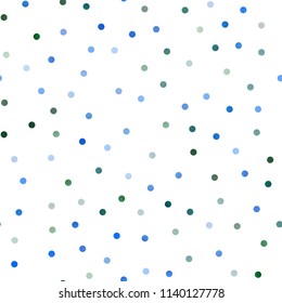 Light Blue, Green vector seamless background with bubbles. Abstract illustration with colored bubbles in nature style. New design for ad, poster, banner of your website.