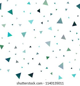 Light Blue, Green vector seamless background with triangles. Abstract gradient illustration with triangles. Pattern for busines ad, booklets, leaflets