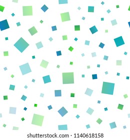 Light Blue, Green vector seamless layout with lines, rectangles. Rectangles on abstract background with colorful gradient. The template can be used as a background.