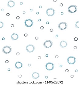Light Blue, Green vector seamless cover with spots. Beautiful colored illustration with blurred circles in nature style. Pattern can be used for ads, leaflets.