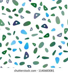 Light Blue, Green vector seamless background with triangles, circles. Glitter abstract illustration with spheres, triangular lines. Modern template for your landing page.