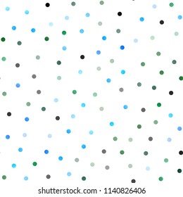 Light Blue, Green vector seamless cover with spots. Beautiful colored illustration with blurred circles in nature style. Beautiful design for your business natural advert.