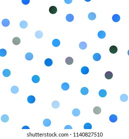 Light Blue, Green vector seamless pattern with spheres. Modern abstract illustration with colorful water drops. The pattern can be used for beautiful websites.