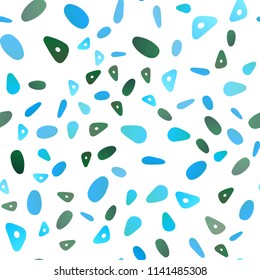 Light Blue, Green vector seamless template with crystals, circles. Beautiful illustration with circles, triangles in nature style. Pattern for busines ad, booklets, leaflets