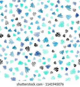 Light Blue, Green vector seamless layout with flat lines. Modern geometrical abstract illustration with Lines. Pattern for ads, posters, banners.