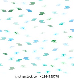 Light Blue, Green vector seamless texture with colored lines. Decorative shining illustration with lines on abstract template. The pattern can be used for busines ad, booklets, leaflets