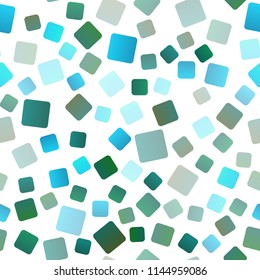 Light Blue, Green vector seamless pattern in square style. Beautiful illustration with rectangles and squares. Modern template for your landing page.