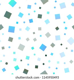 Light Blue, Green vector seamless backdrop with rectangles, squares. Beautiful illustration with rectangles and squares. Best design for your ad, poster, banner.