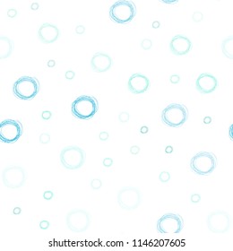 Light Blue, Green vector seamless pattern with spheres. Blurred bubbles on abstract background with colorful gradient. Pattern can be used as texture of wallpapers.