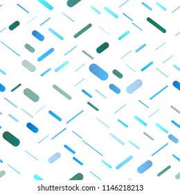 Light Blue, Green vector seamless texture with colored lines. Lines on blurred abstract background with gradient. The pattern can be used for websites.
