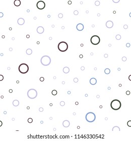 Light Blue, Green vector seamless pattern with spheres. Illustration with set of shining colorful abstract circles. Pattern can be used for futuristic ad, booklets.