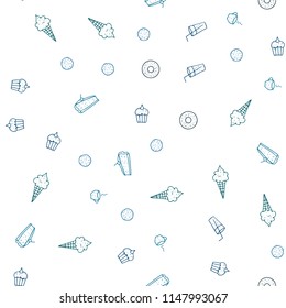 Light Blue, Green vector seamless layout with restaurant food. Fast Food on blurred abstract background with colorful gradient. Pattern for ads of breakfast, lunch, dinner.