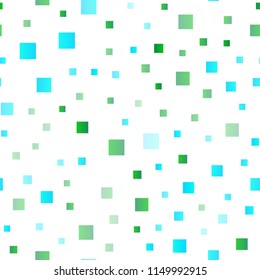 Light Blue, Green vector seamless backdrop with rectangles, squares. Rectangles on abstract background with colorful gradient. Modern template for your landing page.