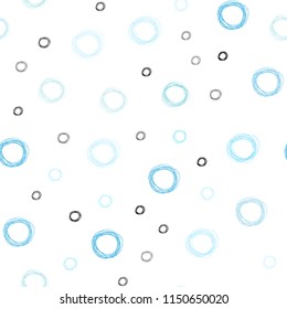 Light Blue, Green vector seamless texture with disks. Abstract illustration with colored bubbles in nature style. Pattern can be used for beautiful websites.