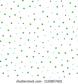 Light Blue, Green vector seamless layout with circle shapes. Modern abstract illustration with colorful water drops. Template for business cards, websites.
