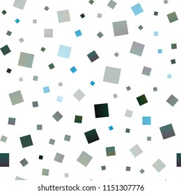 Light Blue, Green vector seamless backdrop with rectangles, squares. Glitter abstract illustration with rectangular shapes. Modern template for your landing page.