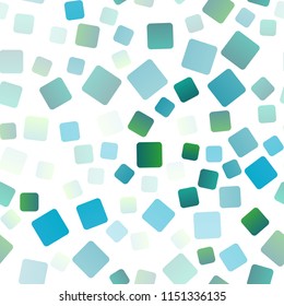 Light Blue, Green vector seamless texture in rectangular style. Glitter abstract illustration with rectangular shapes. The template can be used as a background.