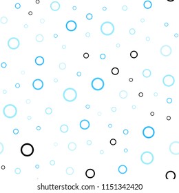 Light Blue, Green vector seamless texture with disks. Illustration with set of shining colorful abstract circles. Completely new template for your brand book.