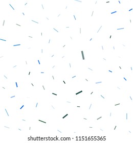 Light Blue, Green vector seamless pattern with narrow lines. Glitter abstract illustration with colored sticks. The pattern can be used for websites.