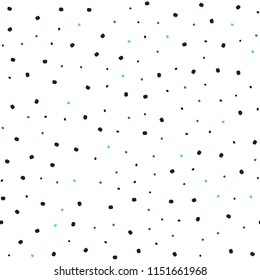 Light Blue, Green vector seamless backdrop with dots. Modern abstract illustration with colorful water drops. Pattern for design of fabric, wallpapers.