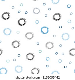 Light Blue, Green vector seamless layout with circle shapes. Blurred bubbles on abstract background with colorful gradient. Beautiful design for your business advert.