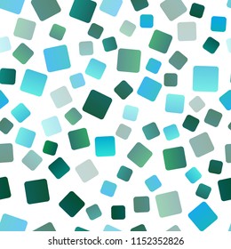 Light Blue, Green vector seamless cover in polygonal style. Decorative design in abstract style with rectangles. Pattern for commercials.