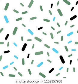 Light Blue, Green vector seamless cover with stright stripes. Lines on blurred abstract background with gradient. Pattern for ads, posters, banners.