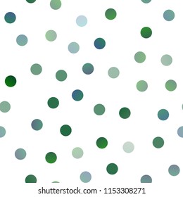 Light Blue, Green vector seamless background with bubbles. Blurred bubbles on abstract background with colorful gradient. The pattern can be used for ads, leaflets of liquid.