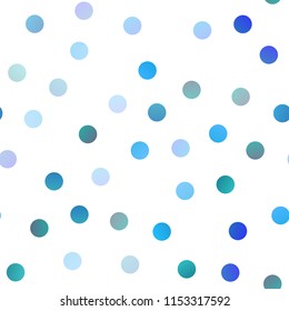 Light Blue, Green vector seamless background with bubbles. Abstract illustration with colored bubbles in nature style. The pattern can be used for ads, leaflets of liquid.