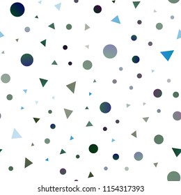 Light Blue, Green vector seamless backdrop with lines, circles. Circles, lines on abstract background with colorful gradient. Trendy design for wallpaper, fabric makers.