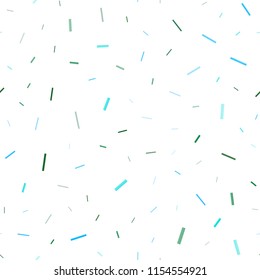 Light Blue, Green vector seamless layout with flat lines. Shining colored illustration with narrow lines. The template can be used as a background.