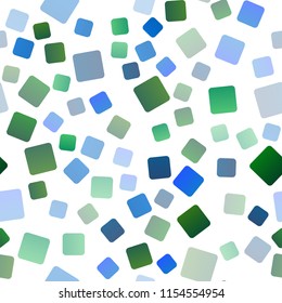 Light Blue, Green vector seamless texture in rectangular style. Abstract gradient illustration with rectangles. Pattern for busines ad, booklets, leaflets