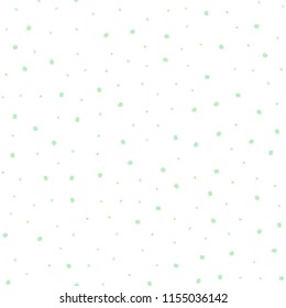 Light Blue, Green vector seamless backdrop with dots. Blurred bubbles on abstract background with colorful gradient. Design for textile, fabric, wallpapers.
