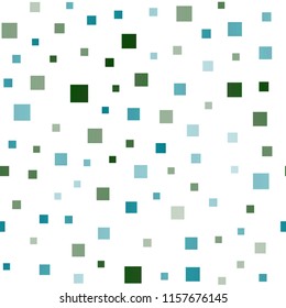 Light Blue, Green vector seamless backdrop with rectangles, squares. Glitter abstract illustration with rectangular shapes. Best design for your ad, poster, banner.