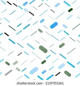Light Blue, Green vector seamless template with repeated sticks. Decorative shining illustration with lines on abstract template. Best design for your ad, poster, banner.