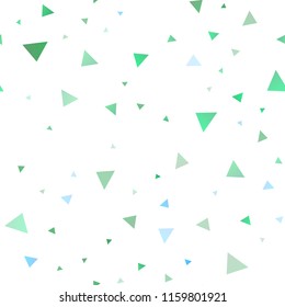 Light Blue, Green vector seamless pattern in polygonal style. Modern abstract illustration with colorful triangles. Pattern for busines ad, booklets, leaflets