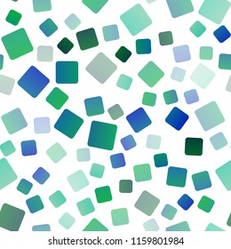 Light Blue, Green vector seamless texture in rectangular style. Glitter abstract illustration with rectangular shapes. Modern template for your landing page.
