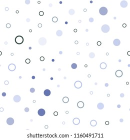 Light Blue, Green vector seamless layout with circle shapes. Abstract illustration with colored bubbles in nature style. Design for textile, fabric, wallpapers.
