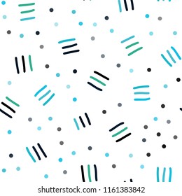 Light Blue, Green vector seamless cover with abstract shapes. Seamless gradient abstract lines on white background. Trendy design for wallpaper, fabric makers.