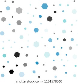 Light Blue, Green vector seamless template in hexagonal style. Illustration with set of colorful hexagons. Pattern can for your ad, booklets.