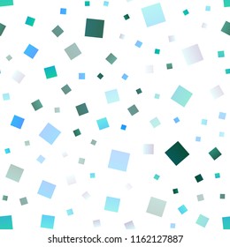 Light Blue, Green vector seamless texture in rectangular style. Beautiful illustration with rectangles and squares. Modern template for your landing page.