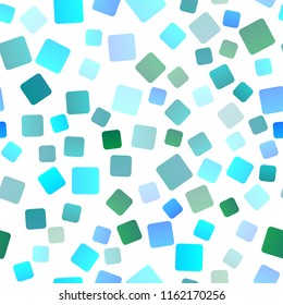 Light Blue, Green vector seamless cover in polygonal style. Glitter abstract illustration with rectangular shapes. Smart design for your business advert.