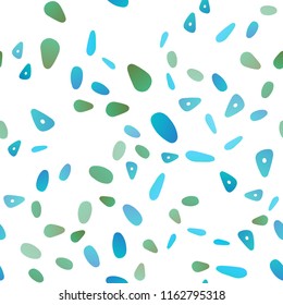 Light Blue, Green vector seamless layout with circles, lines. Decorative design in abstract style with lines, dots. Best design for your ad, poster, banner.