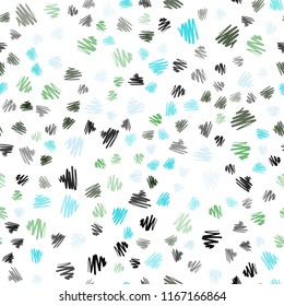 Light Blue, Green vector seamless texture with colored lines. Decorative shining illustration with lines on abstract template. Pattern for your busines websites.
