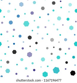 Light Blue, Green vector seamless layout with hexagonal shapes. Abstract illustration with colorful hexagons. New template for your brand book.